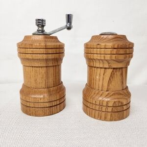 Olde Thompson Wood Salt Shaker and Pepper Mill Set